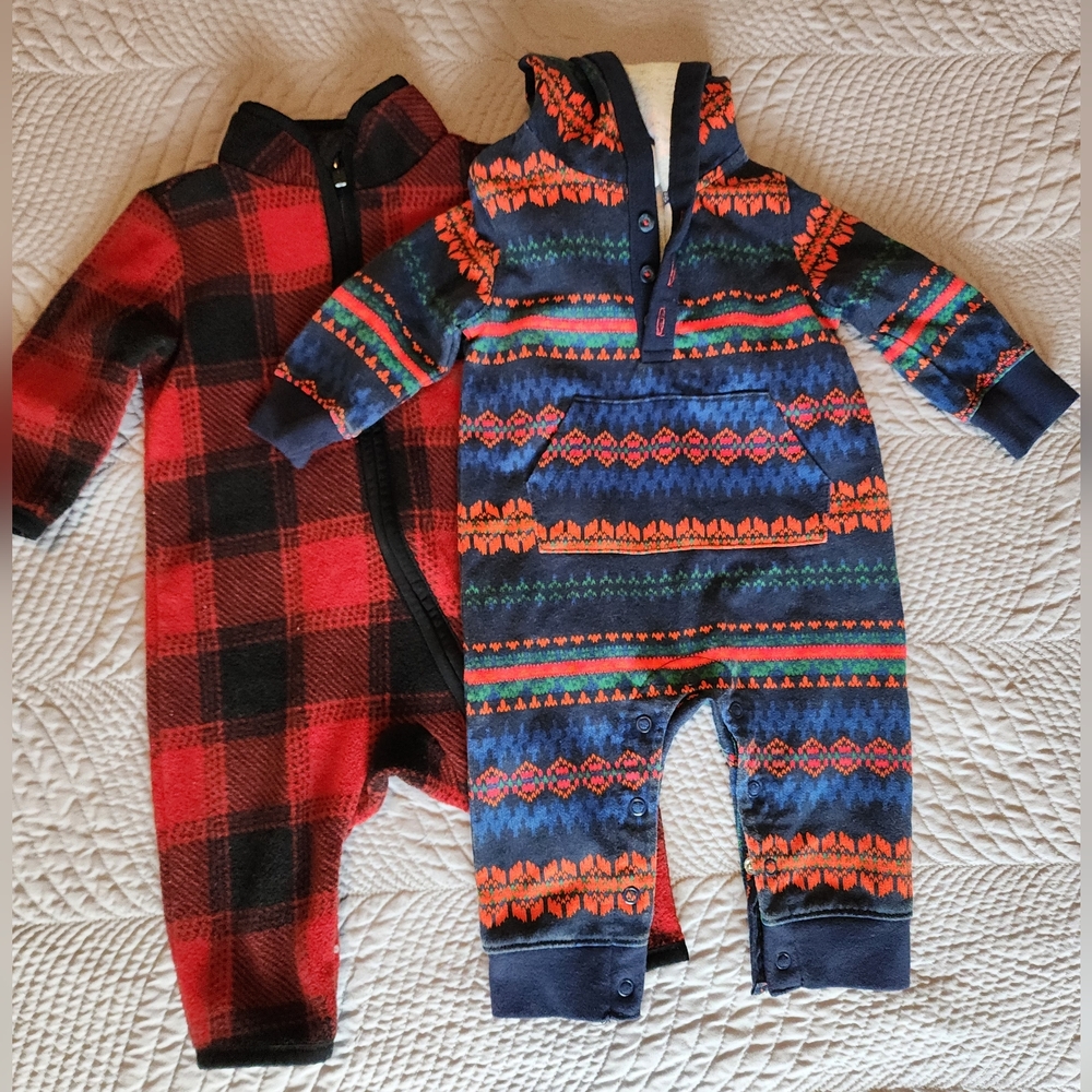 Baby Boy Sz 6 Mo Winter Bodysuits